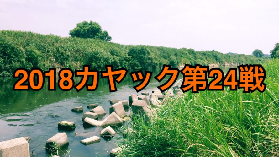【釣行】カヤック第24戦-水温30℃超え&水位下限-